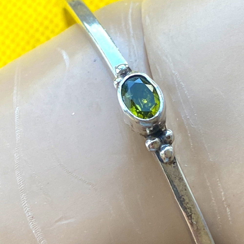 Peridot sterling silver vintage bracelet